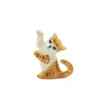 Cat Standing Brown/White