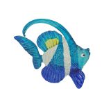 Glass 1 Fin Blue Fish Large