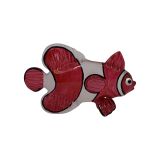 Glass Red Clown Fish Large
