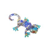 Glass Blue Sparkle Gecko Small