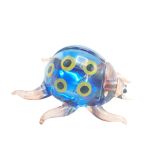Glass Blue Lady Bug Large