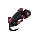 Porcelain Dachshund Lying Blk