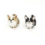 Porcelain Corgi Puppy Set