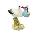 Porcelain Stork Blue Baby Wrap