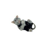 Cat Lying Wearing Black Pants
