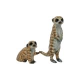 Porcelain Meerkat Set Brown