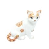 Porcelain Brown & White Cat