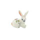 Rabbit Sitting with Flower
