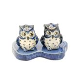 Salt & Pepper Owl-Blue