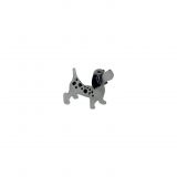 Glass Dog Black Mini