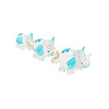 Glass Elephant 3 Set Blue