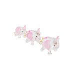 Glass Elephant 3 Set Pink