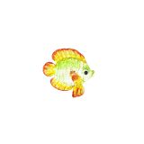 Glass Angel Fish Green Small