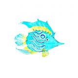 Glass Blue Fish Small