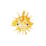 Glass Puffer Fish Orange