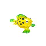 Glass Lustre Puffy Fish Yellow