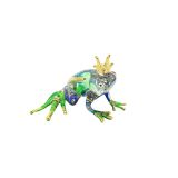 Glass Prince Frog Blue