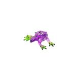 Glass Black Dot Frog Purple