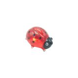 Glass Lady Beetle Mini Red