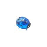 Glass Lady Beetle Mini Blue