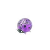 Glass Lady Beetle Mini Purple