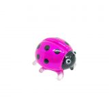 Glass Lustre Lady Beetle Pink