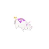 Glass Pig Purple Flower Mini