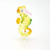 Glass Yellow Seahorse Large