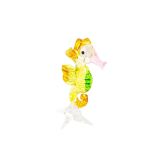 Glass Yellow Seahorse Mini