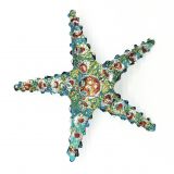 Glass Aqua Sparkle Starfish