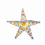 Glass Blue Sparkle Starfish