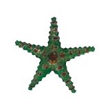 Glass Green Sparkle Starfish