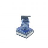 Graduation Owl on Books Blue