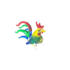 Glass Colourful Chicken Mini