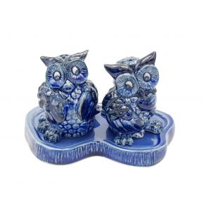 Salt & Pepper Owl-Blue
